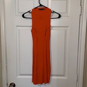 Naked wardrobe orange  mini dress